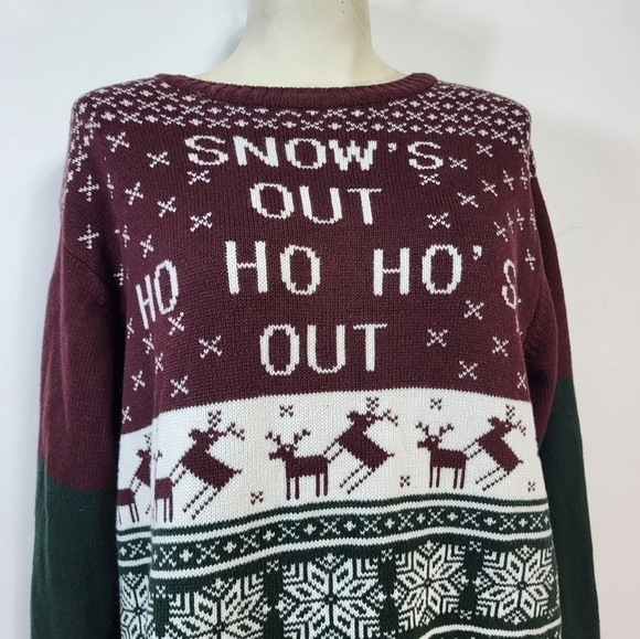 Ugly Christmas Sweater - "Snow Out, Ho Ho Out" - Picture 6 of 9